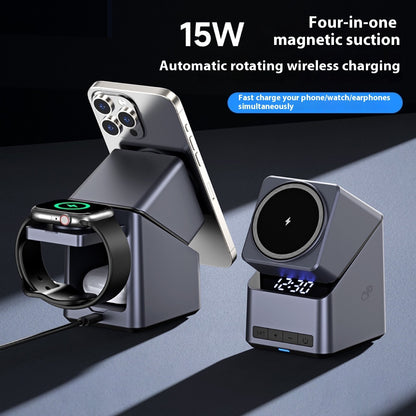 Touch Rotation Charger With Clock