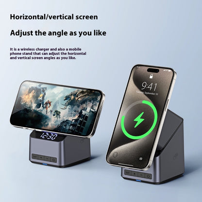 Touch Rotation Charger With Clock